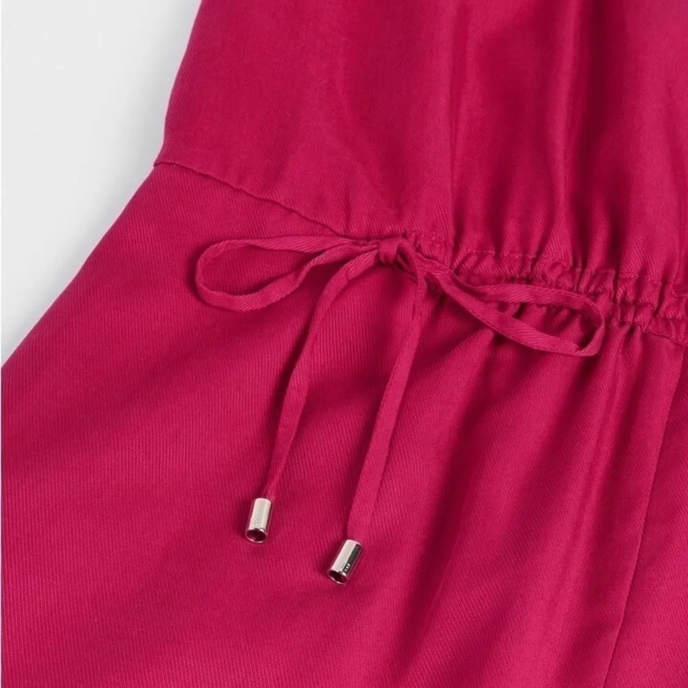 NWT‎ TED BAKER Sleeveless Square Neck Wide Leg Ankle Crop Cinch Waist Jumpsuit 4 - Picture 14 of 16